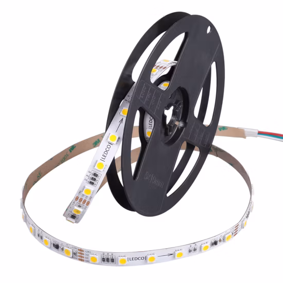 アドレス指定可能な LED ストリップ SMD5050 60LEDs/m ホワイト ピクセル 24VDC 14.4W/m DMX LED ストリップ