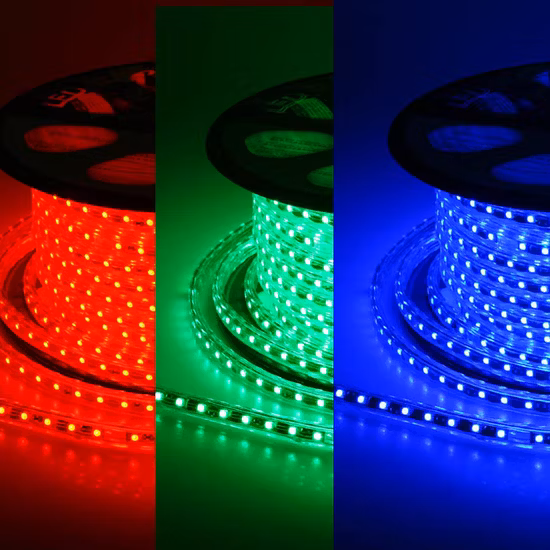 220V/230V RGB LED ストリップ、カラー ストリップ、DMX RGB コントロール