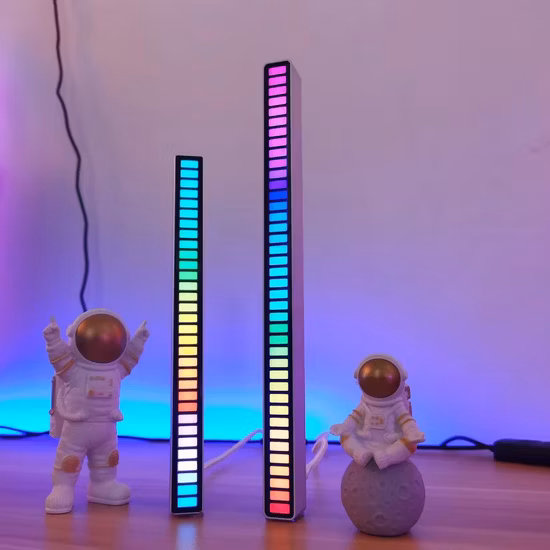 アンビエント音声起動RGB USBストリップ、LEDリズム検出、サウンドコントロール、ピックアップ、音楽リズムライト