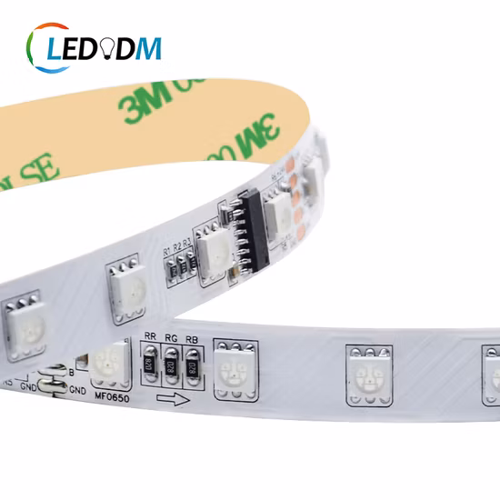 SMD RGB 5050 LED ミルキーカバーデジタルバー付き DMX LED ストリップ、屋外照明プロジェクト用